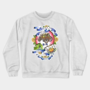 donner party last podcast tattoo art Crewneck Sweatshirt